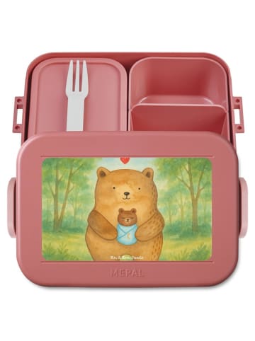 Mr. & Mrs. Panda Bentobox Bär Baby Design ohne Spruch in Rot Pastell