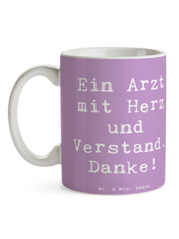 Mr. & Mrs. Panda Geschenktasse Spruch Arzt mit Herz mit Spruch in Lavendeltraum