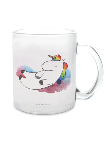 Mr. & Mrs. Panda Trinkglas Einhorn Wolke 7 ohne Spruch in Transparent