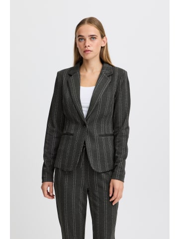 ICHI Blazer IHRUTI Regular fit in Dark Grey Melange Stripe