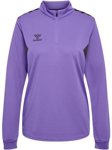 Hummel Halbreißverschluss Sweatshirt Hmlauthentic Multisport Damen in DAHLIA PURPLE/ASPHALT