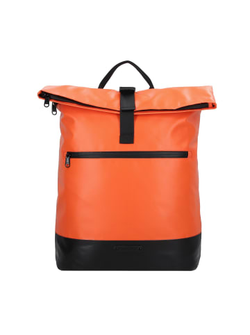 Greenburry Upcycled Tarpaulin Daypack 42.5 cm Laptopfach in orange-black