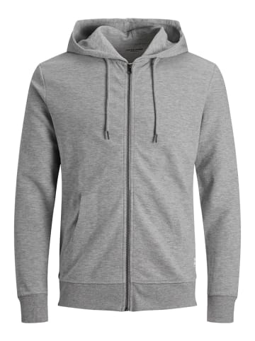Jack & Jones Sweatjacke JJEBASIC ZIP in Grau