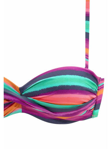 LASCANA Bandeau-Bikini-Top in bunt-gestreift