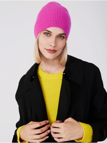 Style Republic Kaschmir Beanie fein gerippt in fuchsia