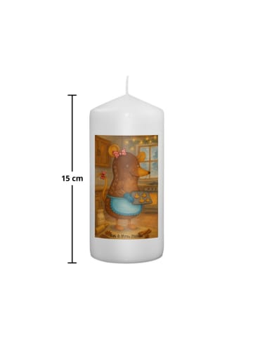 Mr. & Mrs. Panda Kerze Maus Kekse Design ohne Spruch in Weiß