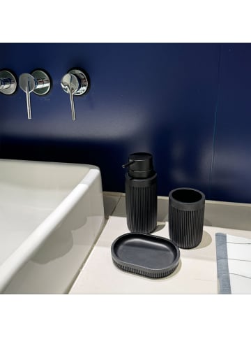relaxdays 3-tlg. Bad Accessoires in Schwarz