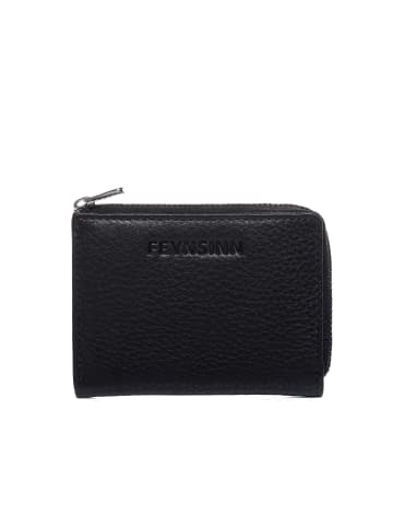 FEYNSINN Leder-Add On Geldbörse echt Leder Geldbeutel handgefertigt Portemonnaie NEA in schwarz