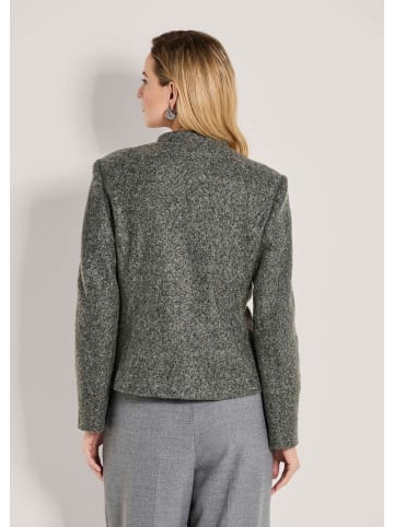 MADELEINE Schicker Kurzblazer mit Stehkragen in bleigrau / melange / goldfarben