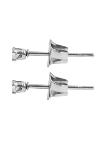 Adeliás Mädchen Ohrringe – Ohrstecker aus Edelstahl mit Zirkonia in silber