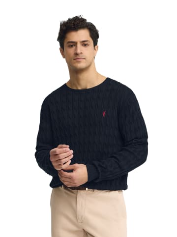 Polo Club Pullover RIGBY GO CABLE U COTTON VO in Navy Blau
