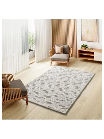 Atticgo Kurzflor-Teppich JUNO in weiß