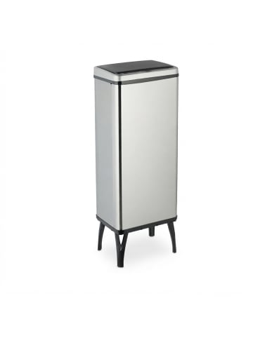 relaxdays Mülleimer mit Sensor in Silber - 60 Liter