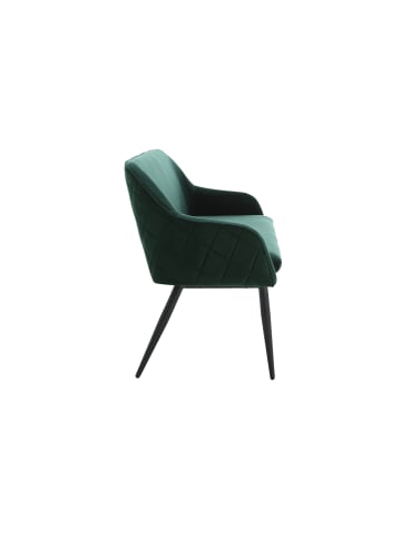 SalesFever Sitzbank elegant 160 cm mit Diamantsteppung und Bezug aus Samt in Tannengrün