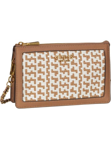 Guess Umhängetasche Abey Multi Compartment Crossbody WA in Cognac/White