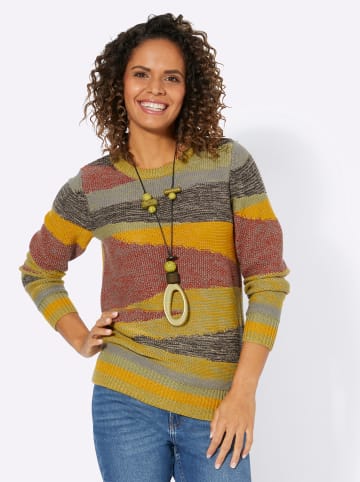 WITT WEIDEN Pullover in ocker-rostrot-gemustert