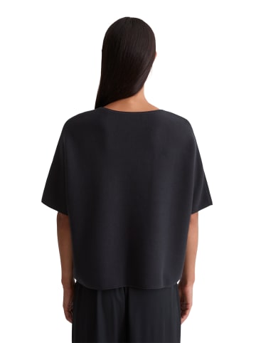 Marc O'Polo Kurzarm-Strickpullover loose in Deep Night Blue