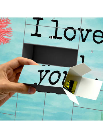 Mr. & Mrs. Panda Adventskalender Axolotl Liebe Design mit Spruch in Weiß