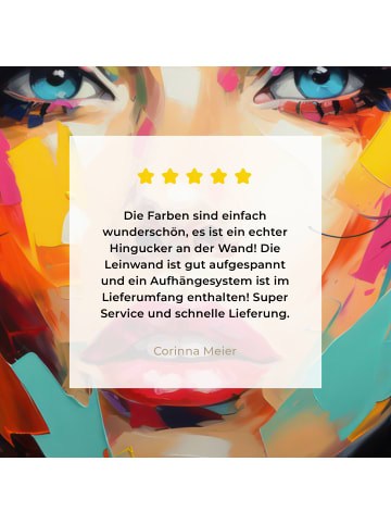MuchoWow Leinwand bilder Buntes Porträt (BxH)