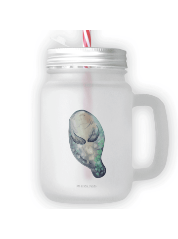 Mr. & Mrs. Panda Glas Seekuh Happy ohne Spruch in Transparent