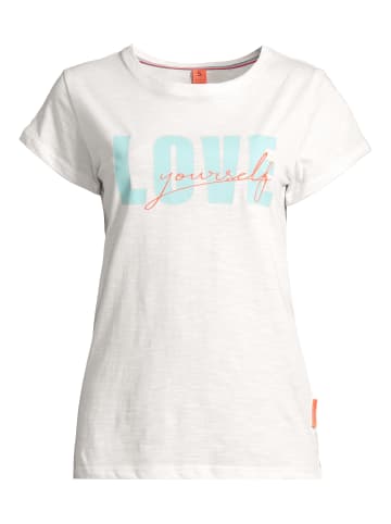 Salzhaut Rundhals T-Shirt für Damen in weiß