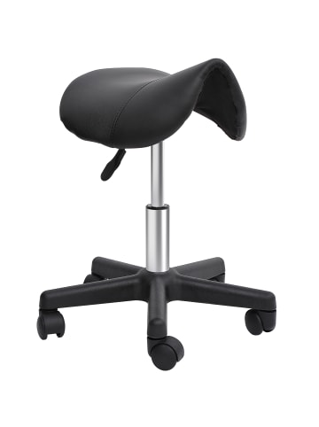 HOMCOM Rollhocker-35L x 38B x 43-55H cm-Schwarz