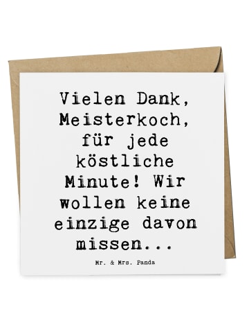 Mr. & Mrs. Panda Deluxe Karte Spruch Danke Koch mit Spruch in Weiß