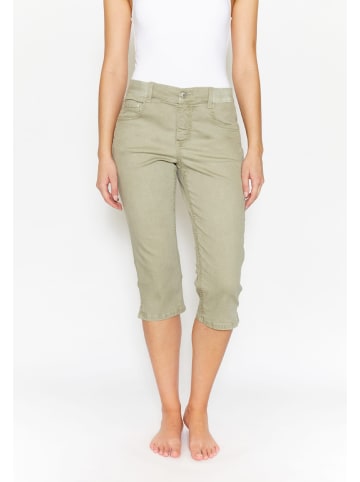 ANGELS  Slim Fit Jeans Jeans OSFA Capri mit Coloured Denim in khaki