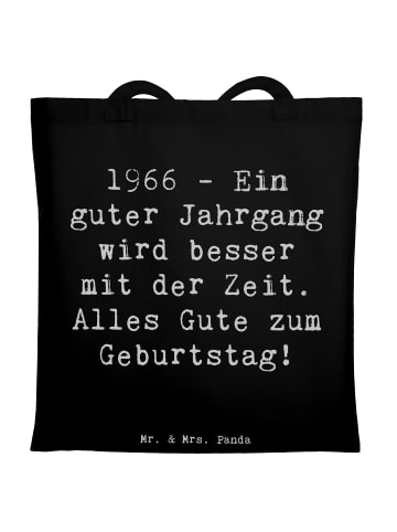 Mr. & Mrs. Panda Shopping Bag Spruch 1966 Geburtstag mit Spruch in Schwarz