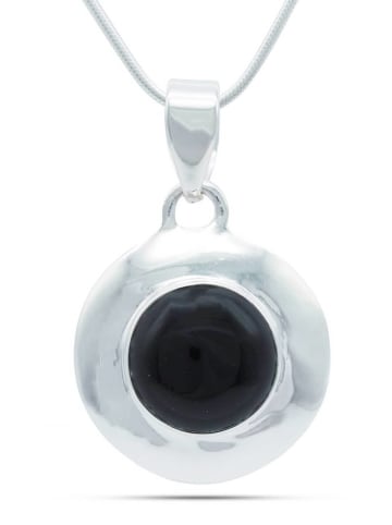 mantraroma 925er Silber - Ketten (L) 19 x (B) 30 mm mit Onyx