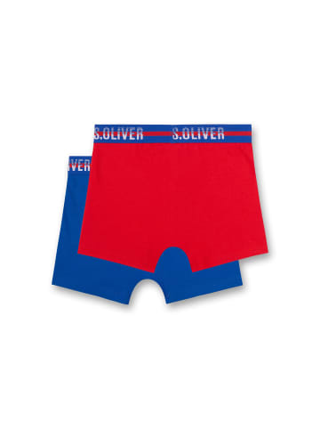 s.Oliver Boxershort 2er Pack in Blau/Rot