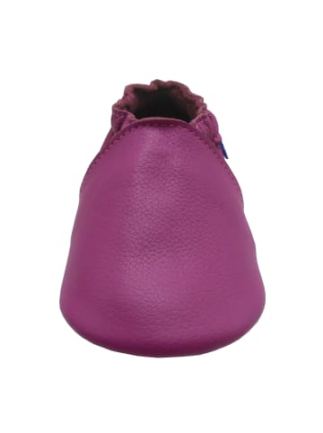 Yihakids Leder-Baby-Lauflernschuhe mit rutschfester, weicher Sohle – Lila