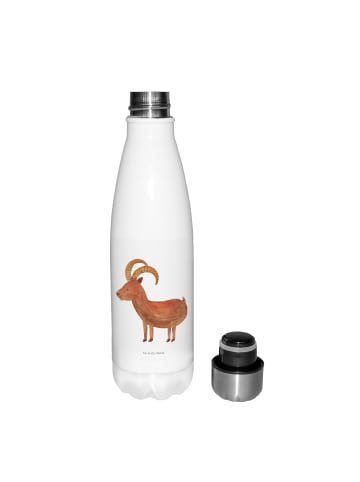 Mr. & Mrs. Panda Trinkflasche Sternzeichen Steinbock ohne Spruch in Weiß
