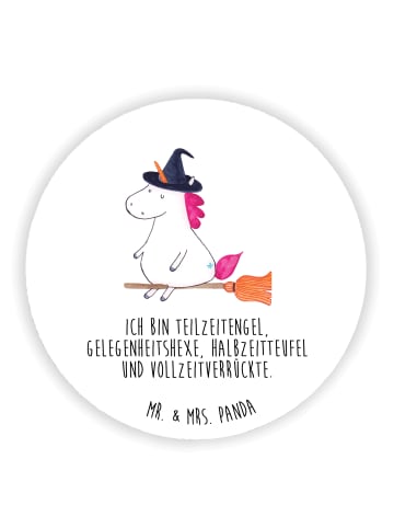 Mr. & Mrs. Panda magnet Einhorn Hexe mit Spruch in Weiß
