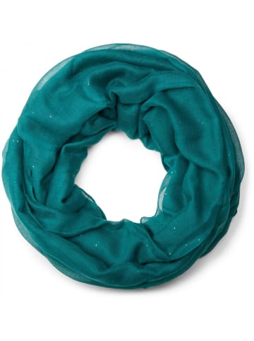 styleBREAKER Loop Schal mit Glitzer in Petrol