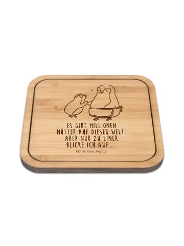 Mr. & Mrs. Panda gläseruntersetzer Pinguin mit Kind mit Spruch in Transparent