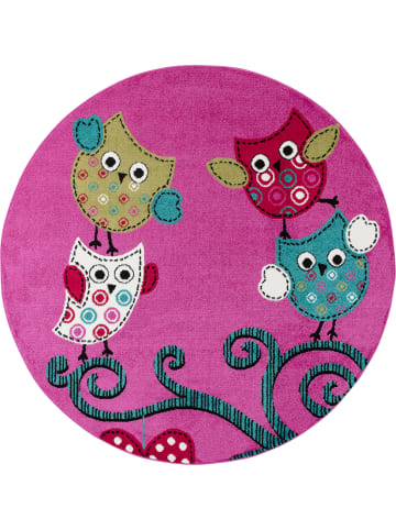 KADIMA DESIGN Kinderteppich Eule Polypropylen saugroboter Kurzflor Kinderzimmer