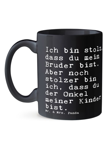 Mr. & Mrs. Panda Pott Ich bin stolz, dass... mit Spruch in Schwarz