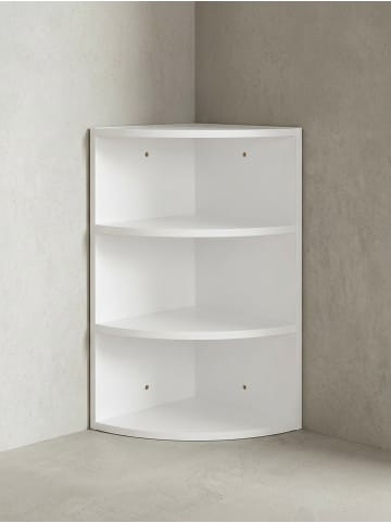KADIMA DESIGN Eckregal 30 x 60 x 30 cm WL5.843 Holz Wandregal Eck Hängeregal, in Weiß