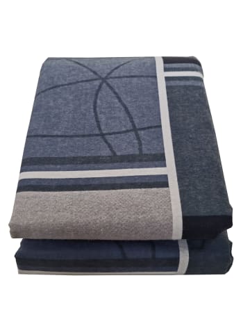 JACK 2 tlg. Biber Bettwäsche 135x200cm Linienzauber in Grau