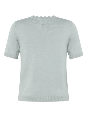 Zero  Kurzarmpullover mit Wellensaum in Silver Blue
