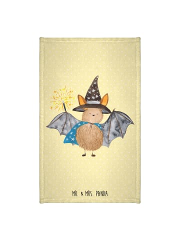 Mr. & Mrs. Panda Handtuch Fledermaus Zauberer ohne Spruch in Gelb Pastell