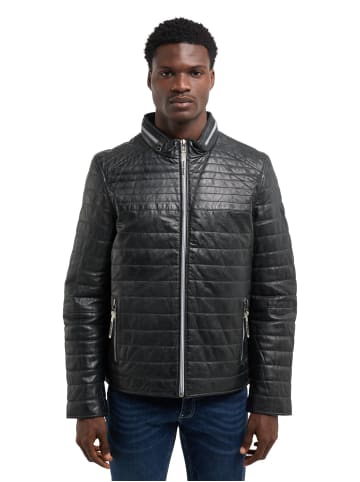 Bruno Banani Lederjacke Stephano in Anthrazit / Melange