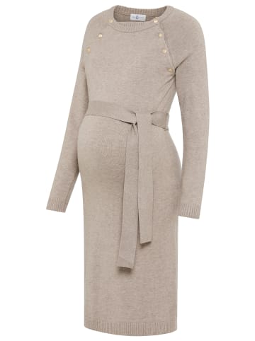 neun 9 monate Umstandskleid in beige meliert