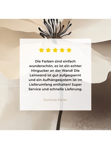 MuchoWow Leinwand Bilder Creme