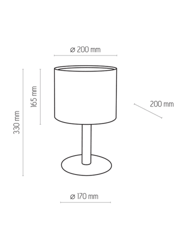 Licht-Erlebnisse Tischlampe (B)18 x (H)34.5 cm in Graphit gebürstetes Holz