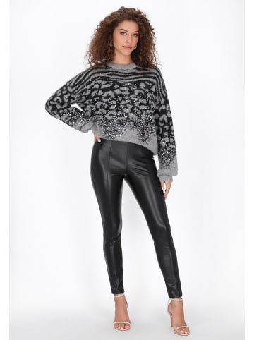 faina Women Sweater in grey black