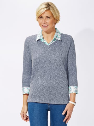 WITT WEIDEN 2-in-1-Shirt in jeansblau-meliert
