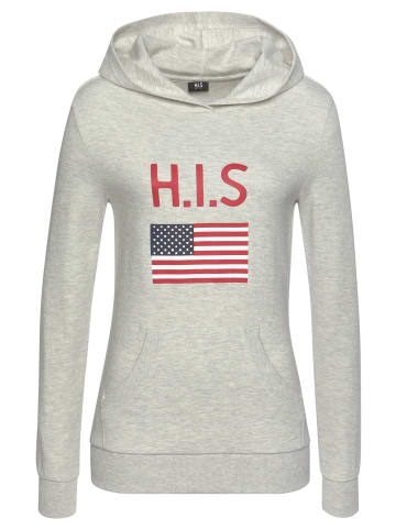 H.I.S Kapuzensweatshirt in grau-meliert