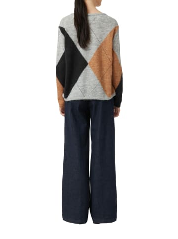 comma Pullover in grau camel - 0001